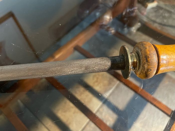 Vintage Sheffield Cast Steel Chef or Butchers Knife Sharpening Steel