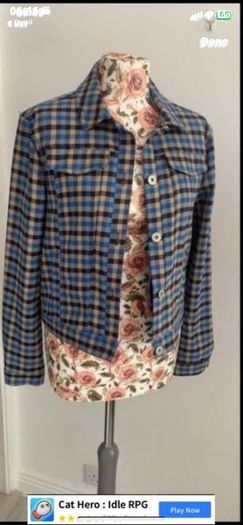 jacket Bnwt check jacket denim jacket shape 8-10