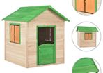 Kids Play House Fir Wood Green