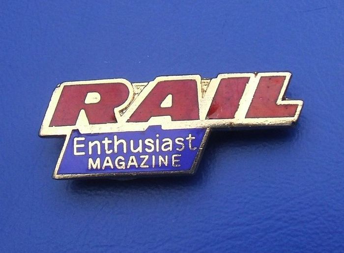 Rail Enthusiast Magazine - promotional badge (1980's)