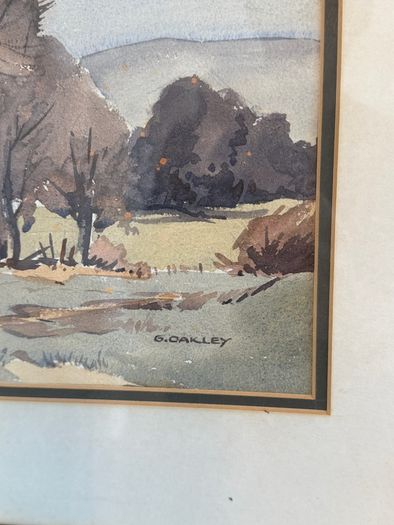 G. Oakley. 4 Original Watercolours. Framed. Irish Artist. Rural Scenes.