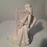'The Harpist' glazed porcelain bisque Image 3