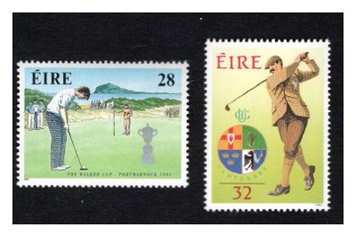 1991 Ireland Golf Commemorations Commemorative Stamps Mint Never Hinged (MNH)