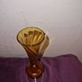 Antique amber glass bud vase Image 4