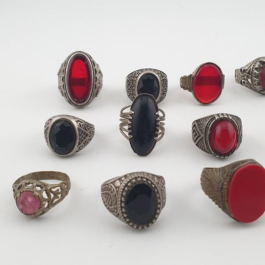Heritage Antique Jewellery Lot 15 Mixed Brass Statement Rings