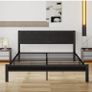 King Size Bed Frame with Wooden Storage Headboard Image 7