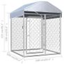 Outdoor Dog Kennel with Roof 100x100x125 cm Image 5