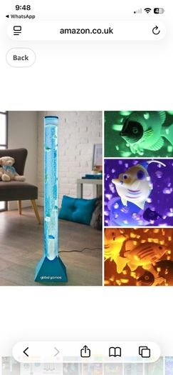 Global Gizmos Fish Sea Creature Bubble Sensory Lamp 90cmTall