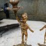 1950/60s Brass Cherub Candlesticks Image 6