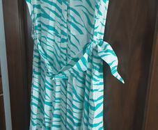 ladies buttoned belted dress