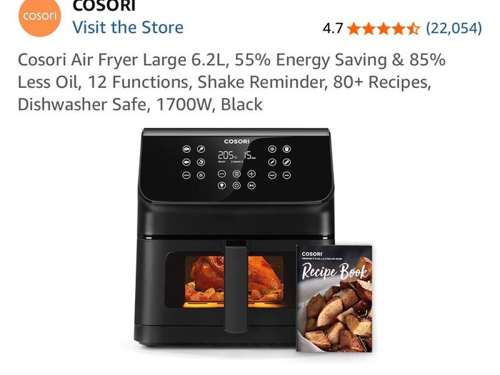 Cosori air fryer large 6.2L