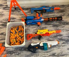 Selection of Nerf Guns and Nerf bullets