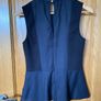 Brand New Womens Oasis Black Peplum Elegant Top Image 4