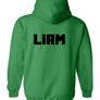 Personalised minecrafter Kids Hoodie Minecraft Creeper Hoodie With Your Name On The Back Image 5