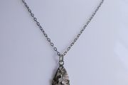 Vintage Sterling Silver 925 Drop Pendant Necklace length 15" - 1,9g