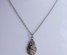Vintage Sterling Silver 925 Drop Pendant Necklace length 15" - 1,9g