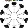 10Pcs 30mm Crystal Door Knobs, Glass Drawer Knobs Crystal Door Handles Diamond Pulls Zinc Alloy with 40 Screws of 2 Sizes 25mm, 19mm for Home Kitchen Office Chest Bin Drawer Decorating, Black Image 4