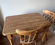 table & 2 chairs wooden