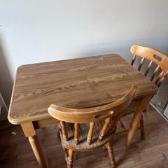 table & 2 chairs wooden