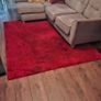 red shaggy rug Image 2