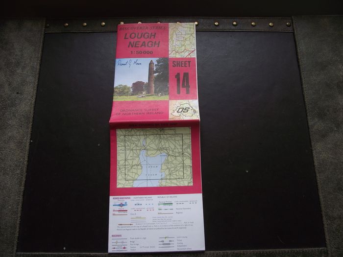 1989 'LOUGH NEAGH' Ordnance Survey Folding Map