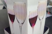 4 Rainbow wine glasses