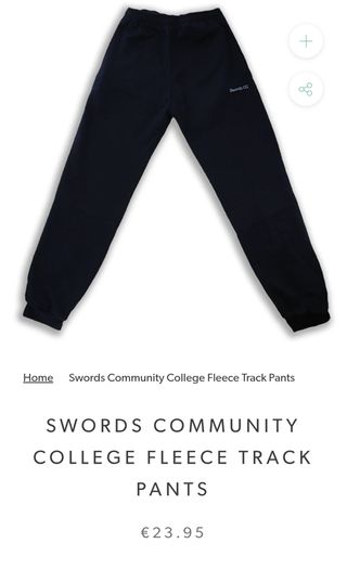 Swords Community College PE pants  size 12-13