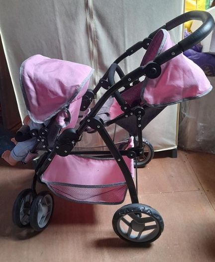 Silver Cross Twin Wave double  buggy and baby doll