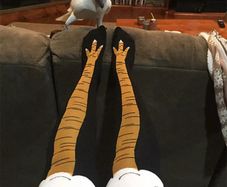 Gift Mens Womens Funny 3D Chicken Socks Print Cartoon Cosplay High flexibility Thigh High Sock Cotton Fashion Thin Toe Feet