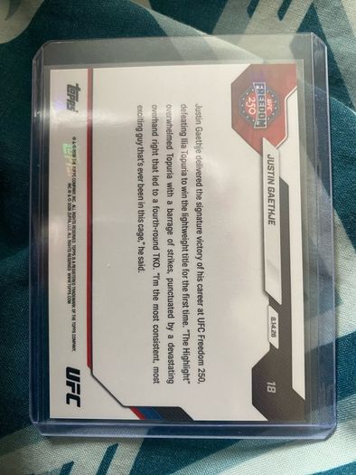 Justin Gaethje UFC Freedom 250 trading card