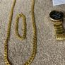 Mens watch, chain, bracelet - 2 sets (Gold and silver) Image 3
