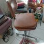 Antique office chair brown leather with extra cushion Image 2