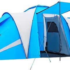 Camping Tunnel Tent 4-6 Man Large Family Tent With 2 Bedroom 6 Person Tent 3000mm Waterproof With Living Area 6 Man Tents for Camping Outdoor Hiking UV Protection