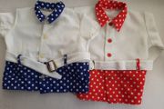 2 vintage 70's crimplene baby tops