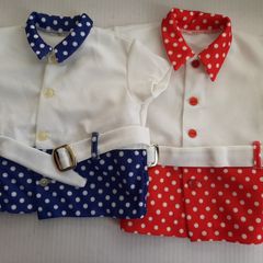 2 vintage 70's crimplene baby tops