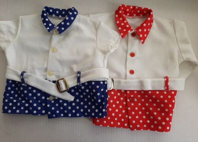 2 vintage 70's crimplene baby tops