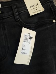 River Island girls bnwt black jeans age 9
