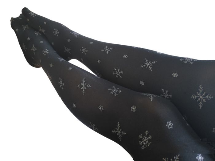 Black Tights with snowflakes