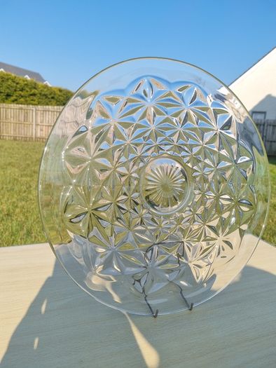 Large glass decorative plate