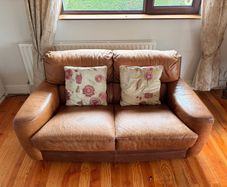 2 seater leather couch