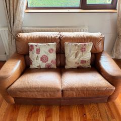 2 seater leather couch