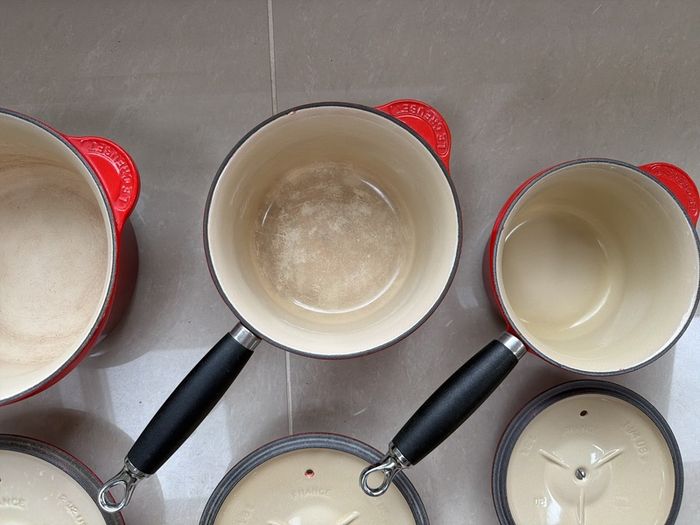 Le Creuset Cast Iron Saucepan Set 16cm, 18cm & 20cm