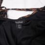Boohoo Brown Black Leopard Y2K Grunge Tie Front V Neck Flared Mini Dress 16UK/44EU Image 5