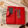 Leather Wallet for Women Card Holder Purse, Multi Compartment Clutch Wallet Image 3