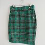 New Emerald Green Plaid Pencil Skirt Image 3