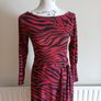 BNWOT Size 8 Coast Red and Black Dress Image 3