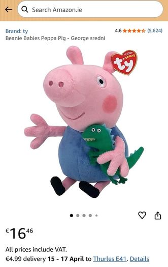 Peppa Pig TY plush toys bundle
