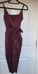 New Look Burgundy midi dress