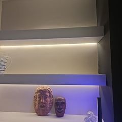 ceramic and wooden theatre masks