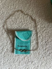 Tiffany double chain infinity choker necklace